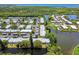 Aerial view of community by the waterfront at 4244 Tamargo Dr, New Port Richey, FL 34652