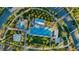 Aerial view of community pool and amenities at 12610 Rangeland Blvd, Odessa, FL 33556