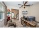 Spacious home office with wood desk and two monitors at 12610 Rangeland Blvd, Odessa, FL 33556