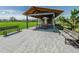 Relaxing community pavilion with wooden benches at 12610 Rangeland Blvd, Odessa, FL 33556