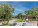 Aerial view of community with ample parking at 707 1St Ct, Palm Harbor, FL 34684