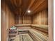 Relaxing wooden sauna with benches at 7050 Sunset S Dr # 203, South Pasadena, FL 33707