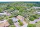 Aerial view of a house on a tree-lined street near other homes at 1950 Lillian Ave, Tarpon Springs, FL 34689