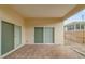 Brick paver patio with sliding glass doors at 1950 Lillian Ave, Tarpon Springs, FL 34689