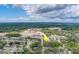 Aerial view showing home's location in a quiet residential neighborhood at 1950 Lillian Ave, Tarpon Springs, FL 34689