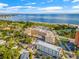 Aerial view of building, highlighting its proximity to the waterfront at 1200 N Shore Ne Dr # 301, St Petersburg, FL 33701
