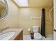 Cozy bathroom features vanity, skylight, and walk-in shower at 5095 Bay Ne St # 114, St Petersburg, FL 33703