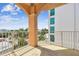 Private balcony with partial ocean view at 19820 Gulf Blvd # 401, Indian Shores, FL 33785