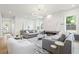 Bright, modern living room with a white marble fireplace and comfortable seating at 135 48Th Ave, St Petersburg, FL 33703