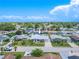Aerial view of single Gathering home in residential neighborhood at 3543 Seffner Dr, Holiday, FL 34691