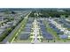 Aerial view of a residential neighborhood showing street layout and homes at 102 Eagle Summit Dr, Ruskin, FL 33570