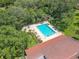 Inviting community pool surrounded by lush landscaping at 2612 Pearce Dr # 306, Clearwater, FL 33764