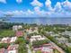 Aerial view of condo community showcasing building location and surrounding landscape at 2612 Pearce Dr # 306, Clearwater, FL 33764