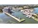 Stunning aerial showcasing the marina and surrounding area at 920 N Osceola Ave # 201, Clearwater, FL 33755