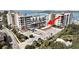 Aerial view showcasing building location and parking at 920 N Osceola Ave # 201, Clearwater, FL 33755