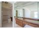 Clean bathroom with double vanity and shower at 1884 Dolphin S Blvd, St Petersburg, FL 33707