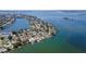 Aerial view of waterfront homes and properties at 1884 Dolphin S Blvd, St Petersburg, FL 33707