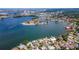 Aerial view of waterfront homes and community at 1884 Dolphin S Blvd, St Petersburg, FL 33707