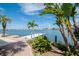 Relaxing waterfront patio with lush landscaping at 1884 Dolphin S Blvd, St Petersburg, FL 33707