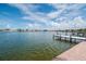 Stunning view of the water with a private dock at 1884 Dolphin S Blvd, St Petersburg, FL 33707