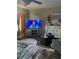 Main bedroom with a king-size bed and plenty of storage space at 7643 Ginger Lily Ct, Tampa, FL 33619