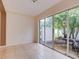 Dining area with sliding glass doors and view of backyard at 2745 Enterprise E Rd # 24, Clearwater, FL 33759