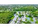 Aerial view of condo community showing location, pool, tennis court at 2745 Enterprise E Rd # 24, Clearwater, FL 33759