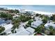 Beachfront property aerial view, showing home and ocean at 850 Mandalay Ave, Clearwater Beach, FL 33767