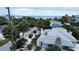 Aerial view of beach house and surrounding area at 850 Mandalay Ave, Clearwater Beach, FL 33767
