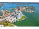 Aerial view of the building and its waterfront location at 420 64Th Ave # A, St Pete Beach, FL 33706