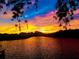 Colorful sunset reflecting on the water, framed by the silhouette of bamboo at 1964 Arvis E Cir, Clearwater, FL 33764