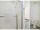 Clean bathroom with subway tile shower and single vanity at 7535 62Nd N Way, Pinellas Park, FL 33781