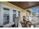 Balcony with water view and patio furniture at 5257 Beach Se Dr # D, St Petersburg, FL 33705