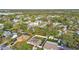 Aerial view of the home and surrounding area at 831 Searcy Ave, Sarasota, FL 34237