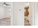 Clean bathroom with shower/tub combo and brown tile at 831 Searcy Ave, Sarasota, FL 34237