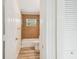 Bathroom featuring a shower/tub combo and brown tile at 831 Searcy Ave, Sarasota, FL 34237