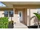 White front door with stone entryway at 831 Searcy Ave, Sarasota, FL 34237