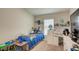 bedroom with twin bed, desk, and plenty of storage at 13043 Pennybrook Dr, Riverview, FL 33579