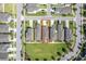 Aerial view of a house and surrounding neighborhood at 13043 Pennybrook Dr, Riverview, FL 33579