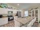 Modern kitchen with white cabinets, granite countertops, and stainless steel appliances at 13043 Pennybrook Dr, Riverview, FL 33579