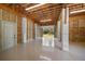Unfinished basement garage showcasing high ceilings and a door at 1227 Osowaw Blvd, Spring Hill, FL 34607