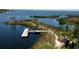 L-shaped waterfront dock with surrounding mangrove and water views at 1227 Osowaw Blvd, Spring Hill, FL 34607
