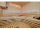 Relax in this private wooden sauna with curved benches at 1227 Osowaw Blvd, Spring Hill, FL 34607