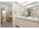 Double vanity bathroom with modern design and good closet space at 2585 Bay Berry Dr # 43D, Clearwater, FL 33763