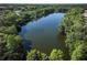 Community lake view from above at 2585 Bay Berry Dr # 43D, Clearwater, FL 33763