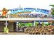 A view of the iconic sponge docks featuring tourist shops, a diving statue, and displays of natural sea sponges at 644 Bayshore Dr, Tarpon Springs, FL 34689