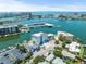 Stunning aerial view showcasing the property's waterfront location at 211 Dolphin Pt # 203, Clearwater, FL 33767