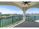 Private balcony offering stunning water and city views at 211 Dolphin Pt # 203, Clearwater, FL 33767