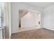 Spacious living room with neutral carpet and an open concept design at 12235 Creek Preserve Dr, Riverview, FL 33579