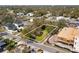 Aerial view of a vacant lot in a neighborhood, presenting an opportunity for a new construction project at 705 W Amelia Ave, Tampa, FL 33602